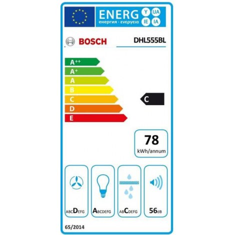 Bosch | Hood Serie 4 | DHL555BL | Energy efficiency class C | Canopy | Width 50 cm | 590 m³/h | Mechanical control | Silver | LE - 3